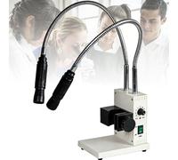 Illuminatore per microscopio a fibra ottica a LED con luminosità regolabile, collo d'oca e adattatori per lenti per ispezioni in miniatura di precisione