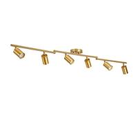 Illuminazione A Binario per Faretti A Soffitto A LED, Faretto Girevole con Lampadine GU10 da 5 W Plafoniera Montata su Superficie per Soggiorno, Guardaroba, Ufficio, Luce Calda,d'oro,6 Lights