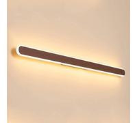Illuminazione a LED Marrone sopra Lo Specchio con 3 Temperature di Colore, Lampada da toeletta con Paralume in Acrilico, lampade da Parete per Bagno