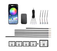 Illuminazione a LED per interni auto, in acrilico, striscia con 593 LED, kit di illuminazione in fibra ottica, 16 milioni di colori, funzione attiva al suono, luce al neon, luce atmosfera (Dreamcolor