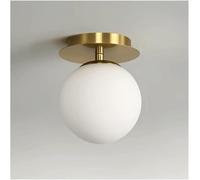 Illuminazione A Soffitto Plafoniera Moderna A Globo di Vetro Lampada da Soffitto A Sfera in Vetro Semi-a Filo Illuminazione A Soffitto Apparecchio per Illuminazione A Soffitto per, Milk White