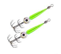 Illuminazione adeguata con queste due confezioni di maschere a LED per calamari su misura per pesca dopo il buio (4# rosa)