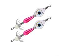 Illuminazione adeguata con queste due confezioni di maschere a LED per calamari su misura per pesca dopo il buio (4# giallo)