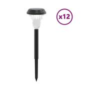 ILLUMINAZIONE DA GIARDINO VIDAXL Luci Solari per Percorsi con Picchetti 12 pz Bianche - 4008190