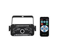 Illuminazione da Palco, Fascio di luce Controller Illuminazione for palcoscenici for feste 90-240V RGB DJ Disco Line Scanner Proiettore for bar for matrimoni di Natale(Noir)