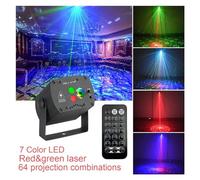 Illuminazione da Palco, Proiettore di luce da palco stroboscopica a LED da discoteca a 7 colori, ricaricabile tramite USB, for decorazioni di Natale, Halloween, pub, bar, danza(NO battery)