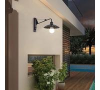 Illuminazione da parete , Lampada da parete for esterni impermeabile a palo lungo di design LED E27 con braccio oscillante industriale girevole montata a for villa, balcone, ristorante(C 45cm)