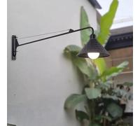 Illuminazione da parete , Lampada da parete for esterni impermeabile a palo lungo di design LED E27 con braccio oscillante industriale girevole montata a for villa, balcone, ristorante(B 110cm)