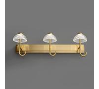Illuminazione da Parete per lavabo in Ottone Spazzolato, luci da Parete a LED Impermeabili per Interni, Copertura in Acrilico, Specchio da Bagno, lampade da Parete, scrivania per t