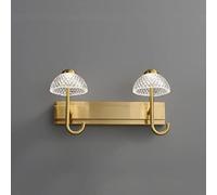 Illuminazione da Parete per lavabo in Ottone Spazzolato, luci da Parete a LED Impermeabili per Interni, Copertura in Acrilico, Specchio da Bagno, lampade da Parete, scrivania per Trucco, murale,