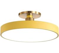 Illuminazione da soffitto a LED con dimmer a Tre Colori, Lampada da soffitto Semi-incassata Macaron, Moderna Lampada da soffitto con Paralume in Metallo Acrilico, Lampada da soffitto Rotonda Mini