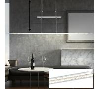 Illuminazione da Soffitto Soggiorno Luce 21 Watt LED Cromo Moderno Sospensione