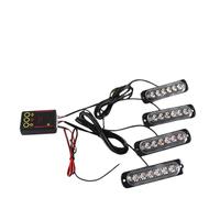 Illuminazione della griglia anteriore dell'auto Luci stroboscopiche di emergenza a LED della polizia 12V Luci di segnalazione for vigili del fuoco Lampada di segnalazione bianca gialla(Yellow White)