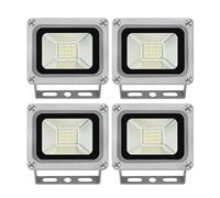 Illuminazione di sicurezza for esterni, faretti a LED, montaggio a parete o a soffitto for esterni, lampada bianca fredda 6500K for garage, cortile, veranda, giardino, stadio, magazzino(4pack)