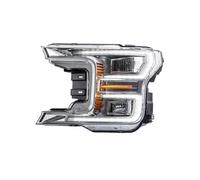 Illuminazione Faro anteriore Lampada compatibile con Ford F-150 2018-2020 indicatore di direzione mobile Lente a doppio fascio Gruppi illuminazione for automobili Coppia ricambio(Chromed)