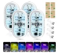 Illuminazione interna a LED per auto, 4 pezzi, magnetica, luce touch a LED, RGB 7 colori, regolabile, illuminazione per ambienti interni, ricaricabile, USB Touch per auto, accessori interni