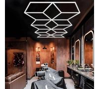 illuminazione lampada LED 3D moderna esagonale NIDO D'APE rombo stella oper officina ,barber shop negozio car detailing palestre soffitto parete salone auto parrucchiere auto Lucidatura