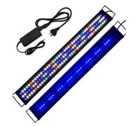 Illuminazione LED Acquario con Timer, Bianco + RGB Luce Acquario Impermeabile IP44, Lampada Acquario per Acqua Dolce, Lumen per 90-110cm Acquario