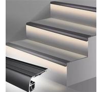Illuminazione LED in alluminio, profilo da 10 mm per piastrelle, 20 pezzi, 112 cm, impermeabile, a risparmio energetico, design moderno, perfetta per scale e passerelle