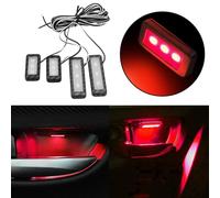 ILLUMINAZIONE LED INTERNI AUTO ROSSO MANIGLIA LUCI MANIGLIE ATMOSFERA AMBIENTE