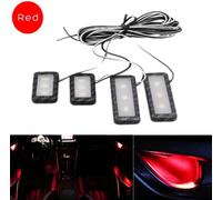 ILLUMINAZIONE LED INTERNI AUTO ROSSO MANIGLIA LUCI MANIGLIE ATMOSFERA AMBIENTE