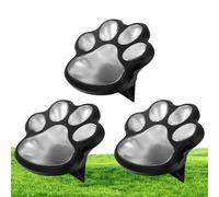 Illuminazione luminosa con rilevatore automatico - Apparecchio LED resistente alle intemperie a tre unità, attrezzatura di sicurezza domestica per installazione a terra, attivazione altamente reattiva