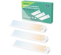 Illuminazione per armadio a LED con sensore di movimento, 3 pezzi, 3000 K/6000 K, dimmerabile, lampada da incasso da cucina, 44 LED, striscia luminosa con magnete, 2000 mAh, scale, corridoio