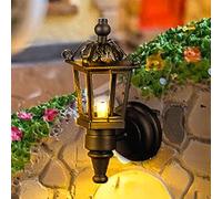 Illuminazione per casa delle bambole, 2 applique da parete a LED in scala 1:12, accessori per casa delle bambole in miniatura per l'arredamento del soggiorno, modelli di applique nere