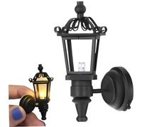 Illuminazione per casa delle bambole, Luci per casa delle bambole, Illuminazione con applique vintage in scala 1: 12, Luci per in metallo magnetico, Miniature fai da te per l'uso q