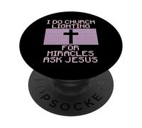 Illuminazione per chiese, per i miracoli chiedi a Gesù PopSockets PopGrip Adesivo