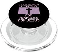 Illuminazione per chiese, per i miracoli chiedi a Gesù PopSockets PopGrip per MagSafe