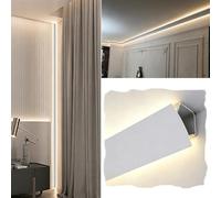 Illuminazione per Modanature a Corona Illuminazione LED Per Cornici Corona Angoli A Soffitto Parete, Kit Indiretta Cornici Corona/su e Giù, Diffusore per Striscia Luminosa Decorativa(L5.5m(18ft))