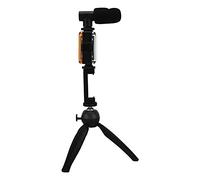 Illuminazione per Videoconferenza, Luce Video a LED Completa di Supporto per Treppiede per Trasmissioni Live in Interni Ed Esterni per Riprese Video (Nero)
