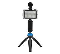 Illuminazione per Videoconferenze, Kit Completi, Luce Video LED Universale con Treppiede per Trasmissioni Live in Interni Ed Esterni per Registrazioni Video (BLUE)