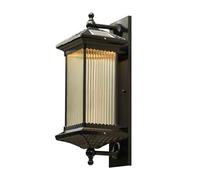 Illuminazione Solare per Esterni con Paralume in Vetro a Strisce, Applique in Metallo di Alluminio, Illuminazione Impermeabile per Porta d'ingresso per casa, Garage, da da Patio, elettricità Com