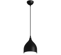 Illuminazione sospesa in ferro e metallo con accessori for apparecchi E27, lampada a sospensione Macaron, luci a goccia a cupola nera compatibili con ristoranti e bar,luce della cucina