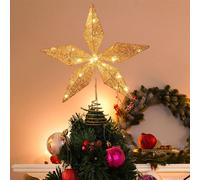 Illuminazione Stella Cima Ad Un Albero Cinque Stelle Puntale Per Di