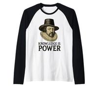 Illuminismo - Maglietta Knowledge Is Power Maglia con Maniche Raglan