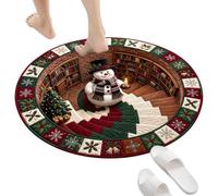 Illusion Carpet Soft Non-Slip Indoor Entryway Optical Illusion Mat Decor | Indoor Christmas Rugs for Bathroom Bedroom Room Home Door Area Floor Village Cave Bar Advent