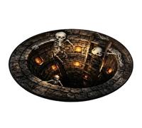 Illusion Halloween Rug | 60x60cm Optical Effects Holiday Carpet