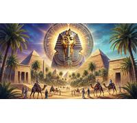 Illusione del Faraone d'Oro Puzzle 1000 Pezzi,Gioco Educativo,Sfida Impossibile,dai 14 Anni Egitto,Adulti E Ragazzi,Cartone Di Qualità,Decorazione Casa,Idea Regalo,Antistress 70x50cm