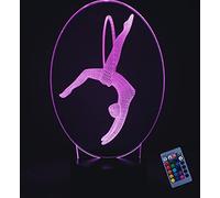 Illusione Ottica 3D Ginnastica Luce Notturna 16 Colori Mutevoli Telecomando USB Potere Toccare Cambiare Arredamento Lampada LED Lampada da Tavolo Bambini Brithday Natale Regalo