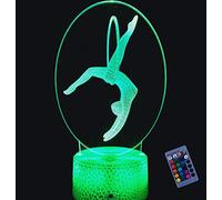 Illusione Ottica 3D Ginnastica Luce Notturna Telecomando 16 Colori Mutevoli USB Potere Toccare Cambiare Arredamento Lampada LED Lampada da Tavolo Bambini Brithday Natale Regalo