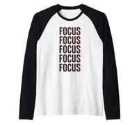 Illusione Ottica impilata Focus Maglia con Maniche Raglan