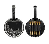 Illustration Dream Core - Borsa portaoggetti per tee da golf, con stampa nera, per uomini, in poliuretano resistente, facile da trasportare, migliora l'esperienza di golf