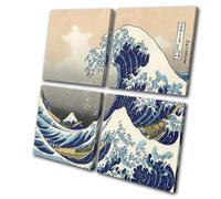 Illustration Hokusai Great Wave MULTI TELA parete arte foto stampa