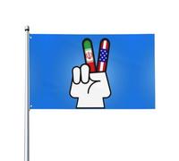 Illustration Idea Showing Peace Is Possible Between Iran And Usa Bandiera Resistente Alle Intemperie Bandiere Colore Vivido Flag Per Interno Cortile Giardino Balcone 90X150Cm