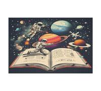 Illustrations Astronaut Planets Puzzle 1000 Pezzi Sfida Impossibile Difficile Rompicapo Per Adulti Amanti Del Puzzle Rilassamento E Stimolo Intellettuale Regalo Lui 1000 PCS
