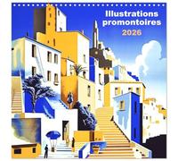 Illustrations Promontoires (Calendrier Mural Carré 2026 30 x 60 cm (ouvert)) Calendrier double avec une page pour vos prises de notes