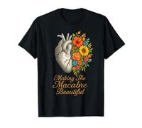 Illustratore medico Scienza Cuore Arte Floreale Design Maglietta